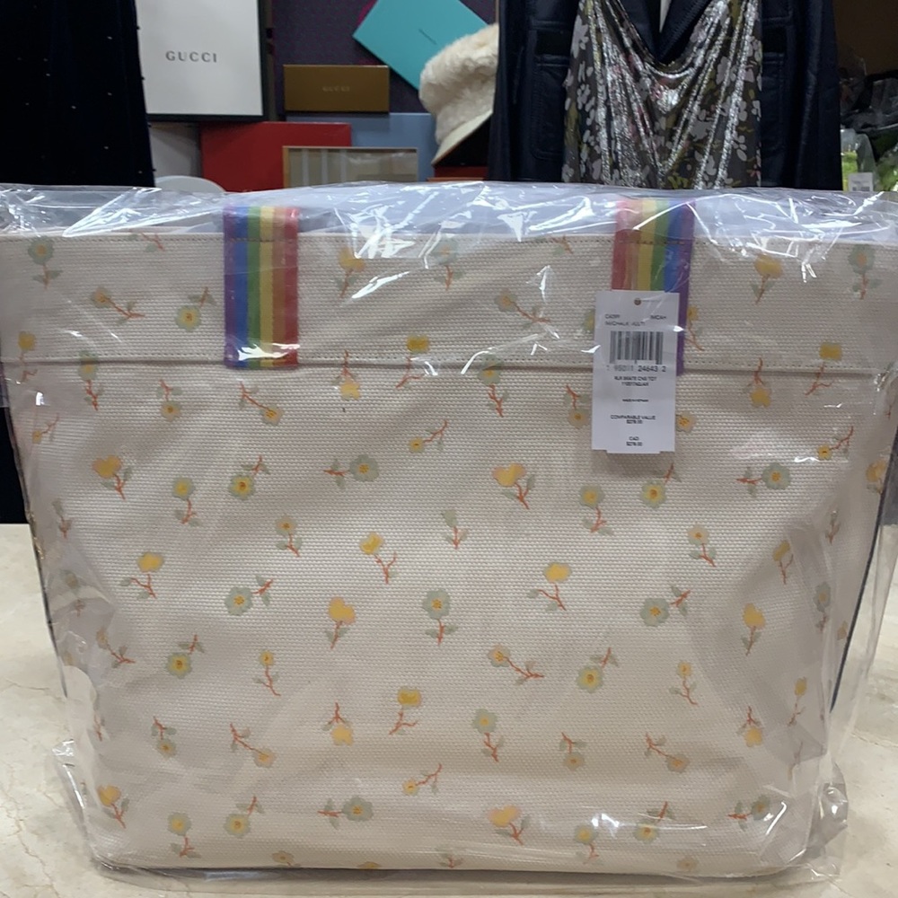 COACH X PRIDE COLLECTION CANVAS AND LEATHER TOTE ROLLER SKATE GRAPHIC PRINT - Picture 10 of 11